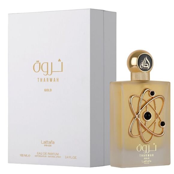 Lattafa THARWAH GOLD 3.4 oz / 100 ml Eau De Parfum Spray - Unisex - New - Picture 3 of 4